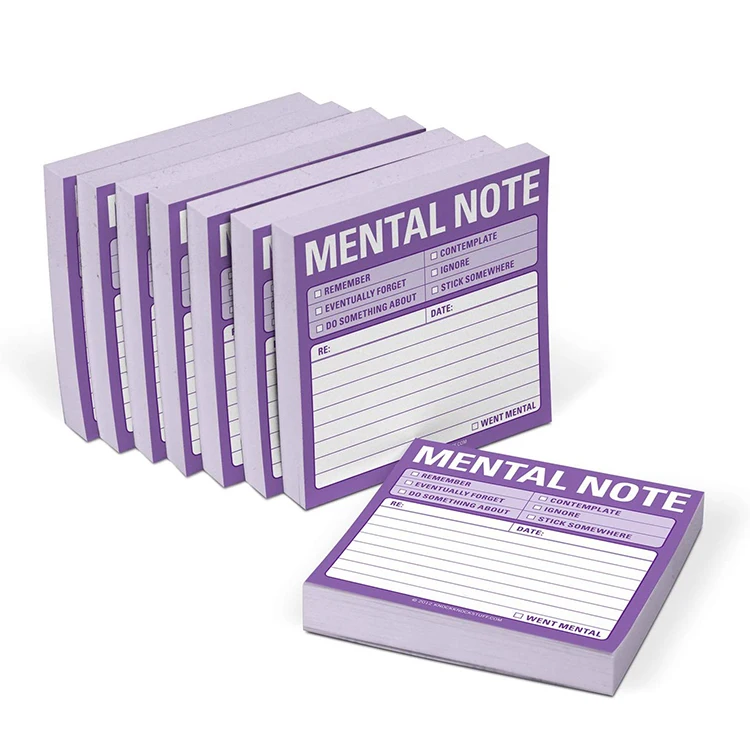 Custom  8 pack 3 x 3 inches each to do list sticky notes memo pad