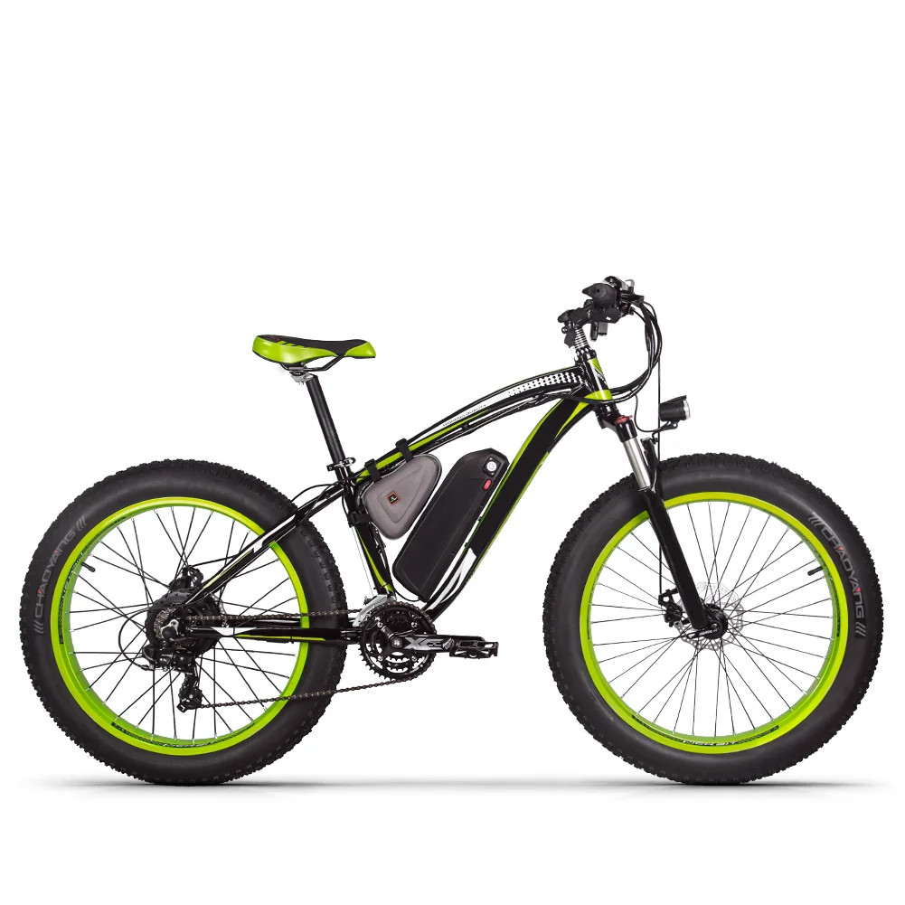 RICH BIT European Warehouse Electric Bike Green 1000w 17ah Fat Tire Hub Motor Aluminum Frame Lithium Battery Electric Snow Bike