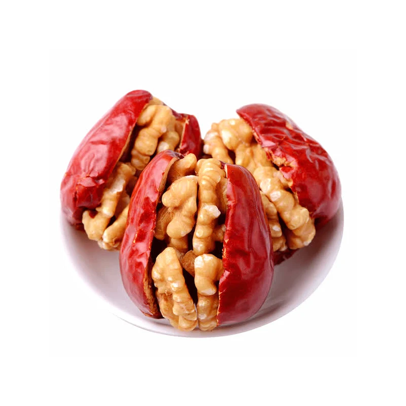 Chinese new snacks dried red dates walnut with walnut kernel in the middle walnut with jujube