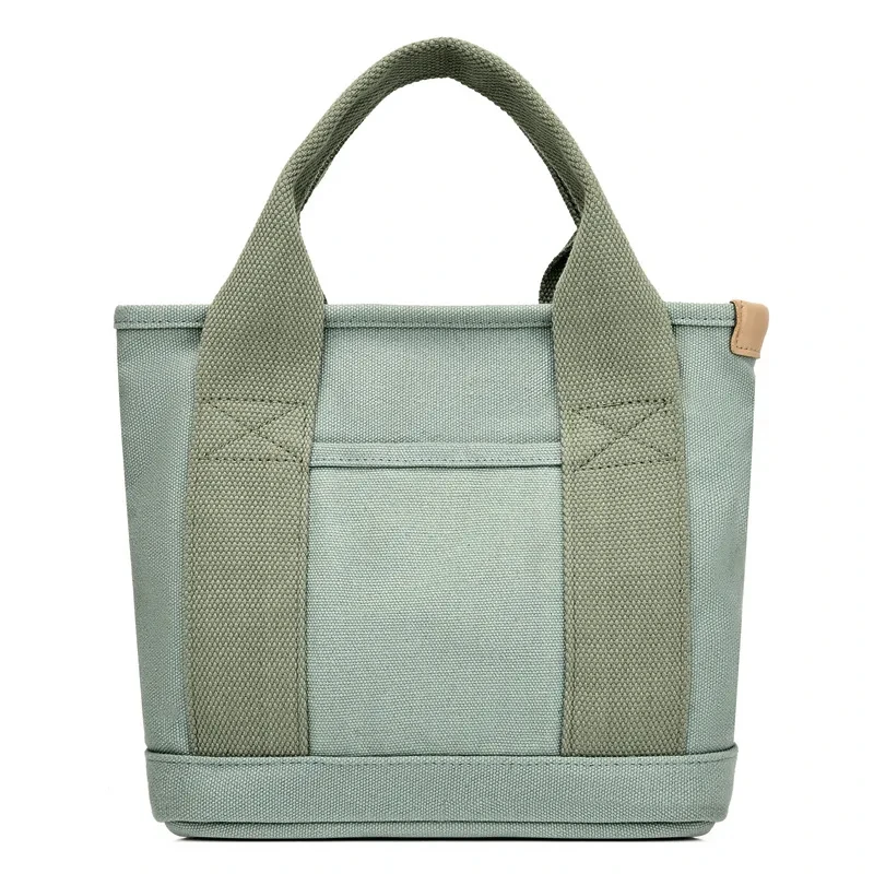 Customized Large capacity Office Lunch bag Portable cosmetic bag Mini Tote Outdoor Storage handbag Cotton Canvas bag
