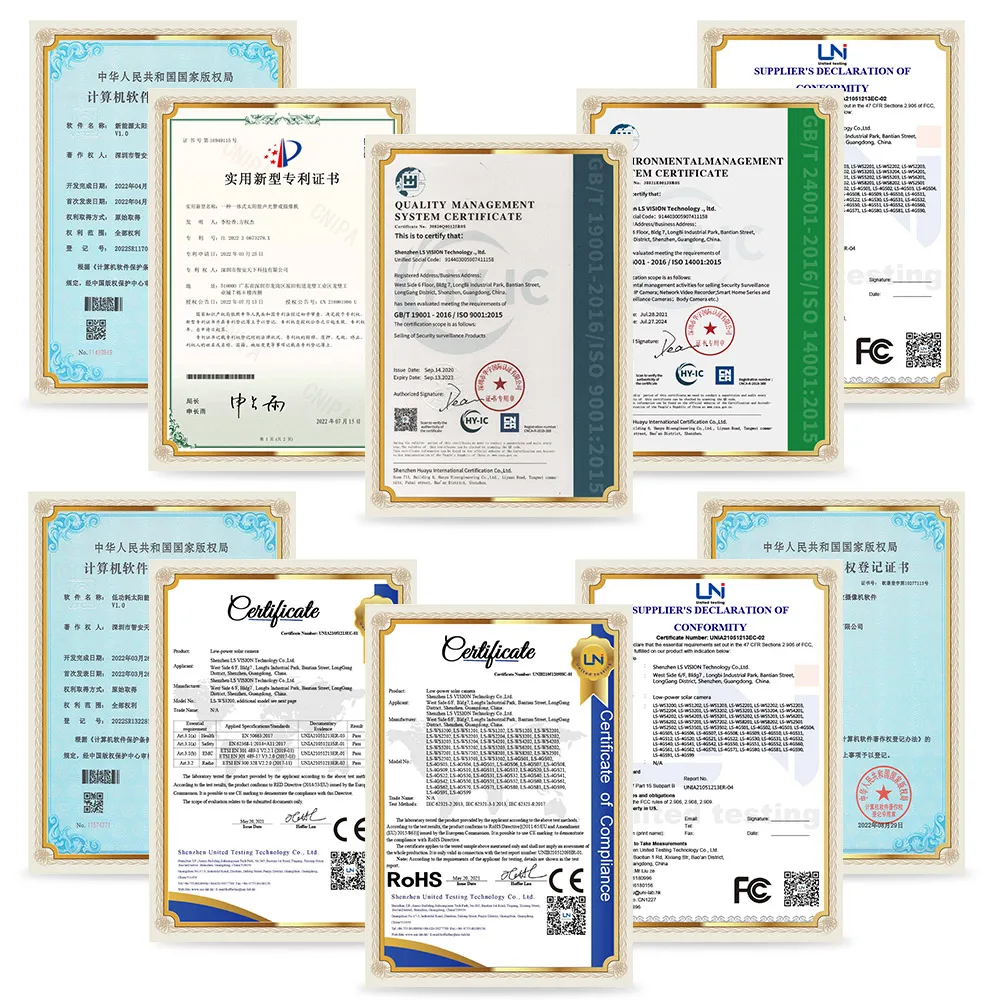 LS VISION 4K 10X Zoom Dual Lens Surveillance Outdoor Security Camera With Solar Panel PTZ Outdoor WIFI Camera