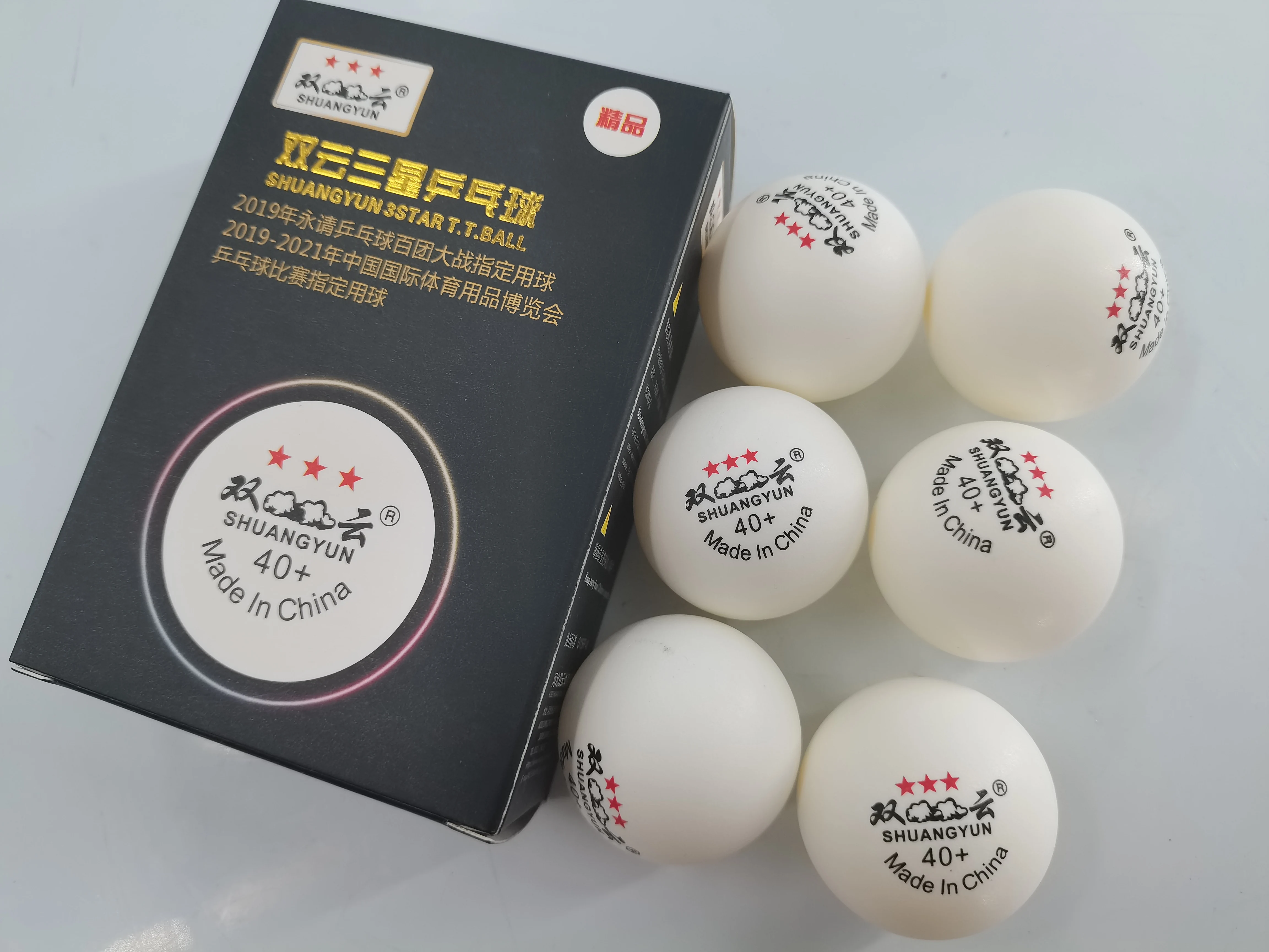 Custom Logo Strong elasticity Pingpong ABS 3 Star Table Tennis Balls
