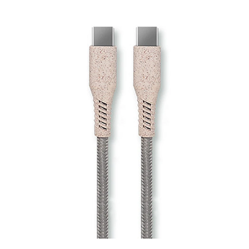 Eco-friendly materials Biodegradable Type C to Type C Cable Wheat Straw Mobile Phone Charger Eco Friendly C Type USB Data Cable