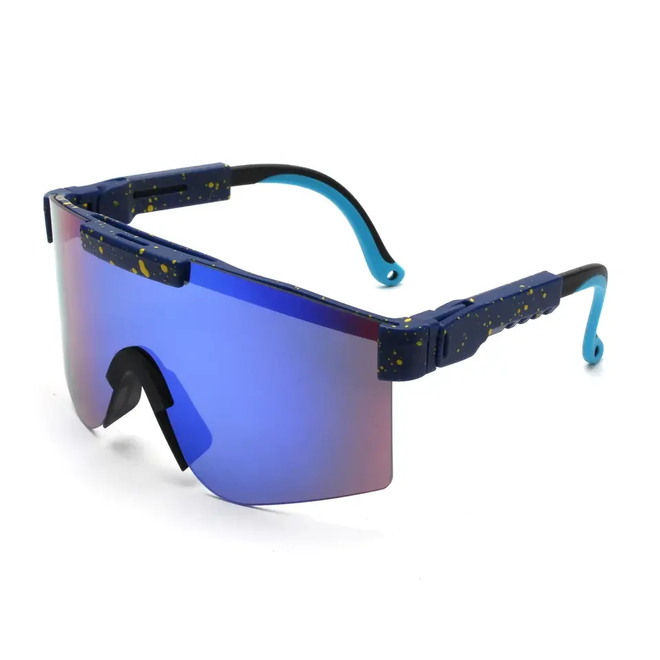 Windproof sports Sunglasses 2023 Viper Fashion kids Sport Sunglass for Men one piece lens custom shades