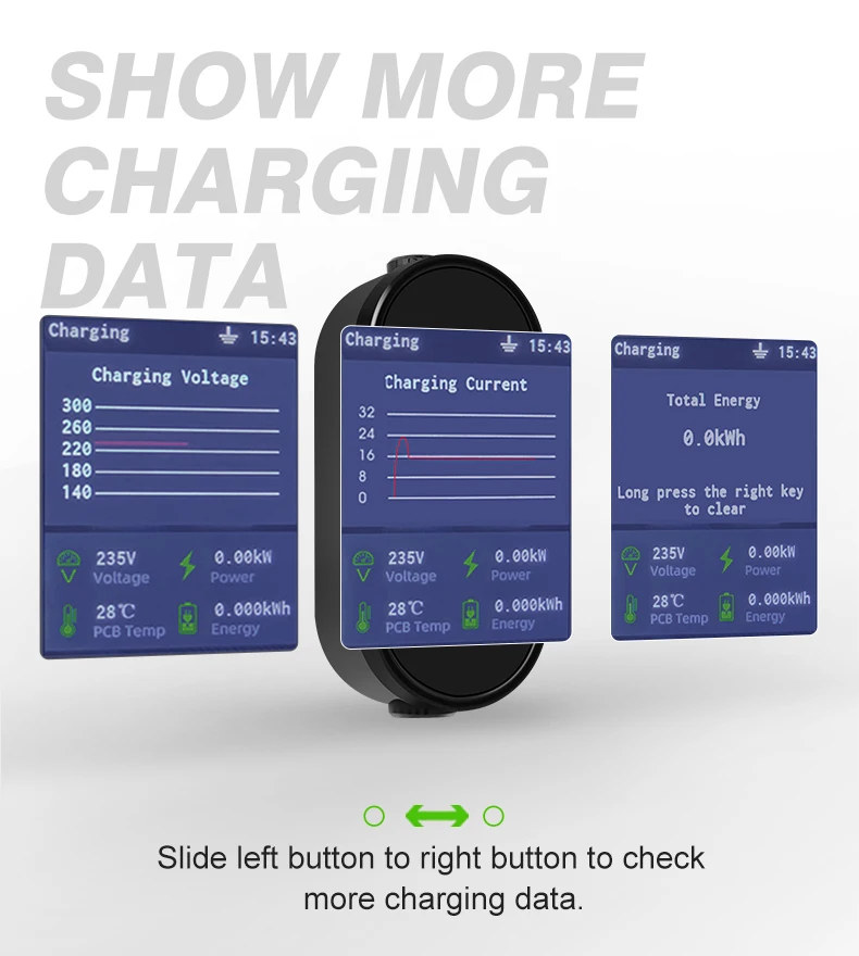 Portable ev charger different current switching electric car charger for electric vehicle cars with sae j1772