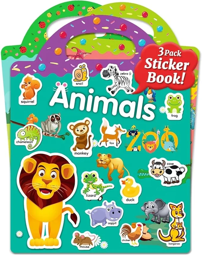 Factory  Wholesale sticker collection book activity Custom cute vintage journal kids blank reusable sticker book for Children