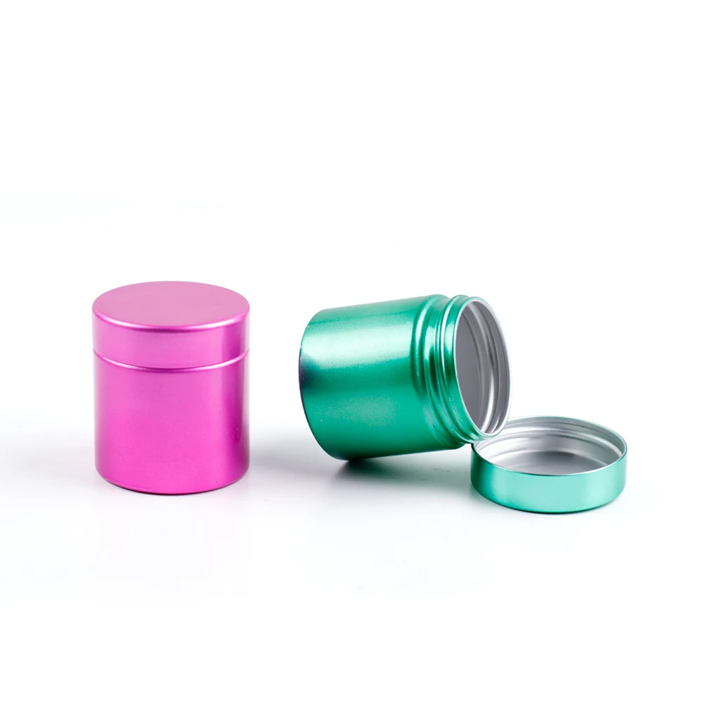 wholesale !! Aluminum Jar With Screw 5mL 10mL 30mL 50mL 60mL 80mL 100mL 150mL Round Silver Cosmetic Lid Tin Container Can