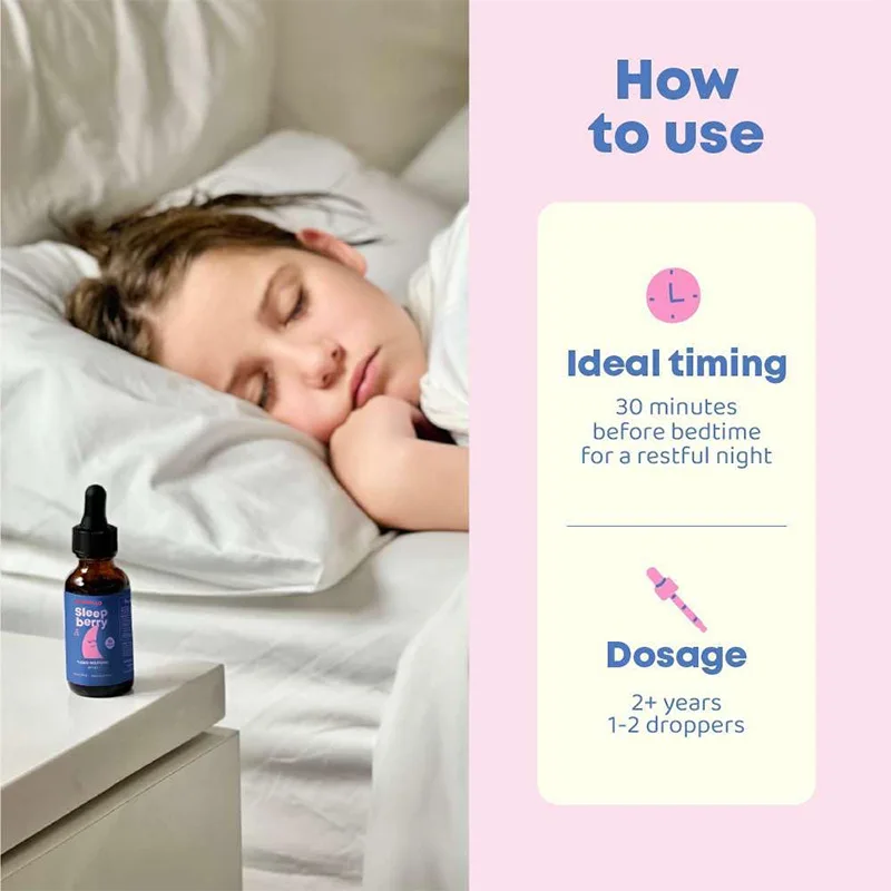 ODM  Best Selling Natural Elderberry Vitamin D Supplement Improve Sleep Quality Children Melatonin Drops Liquid