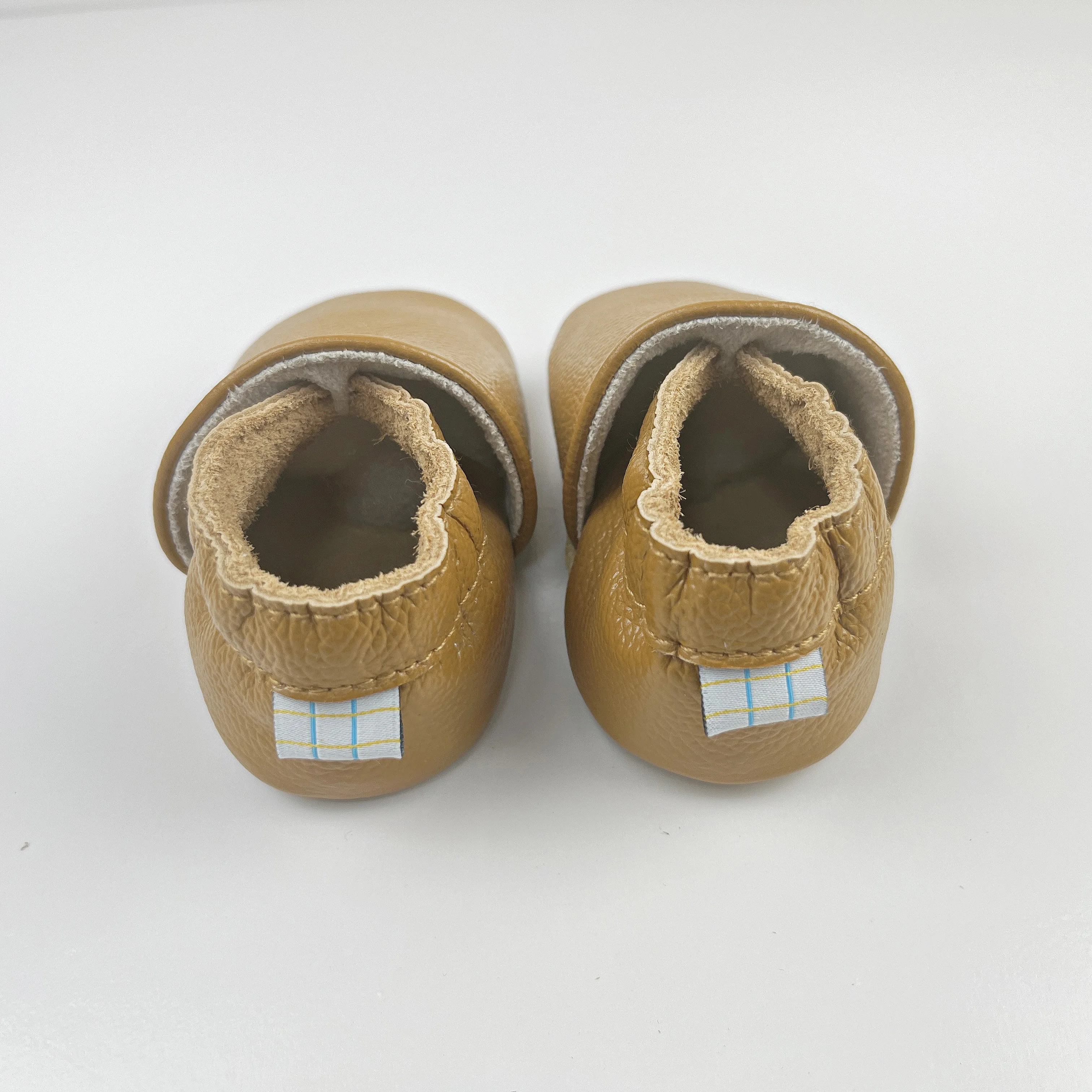 Bede Factory wholesale khaki baby learning walking shoes Indoor walking shoes baby leather shoes cowhide
