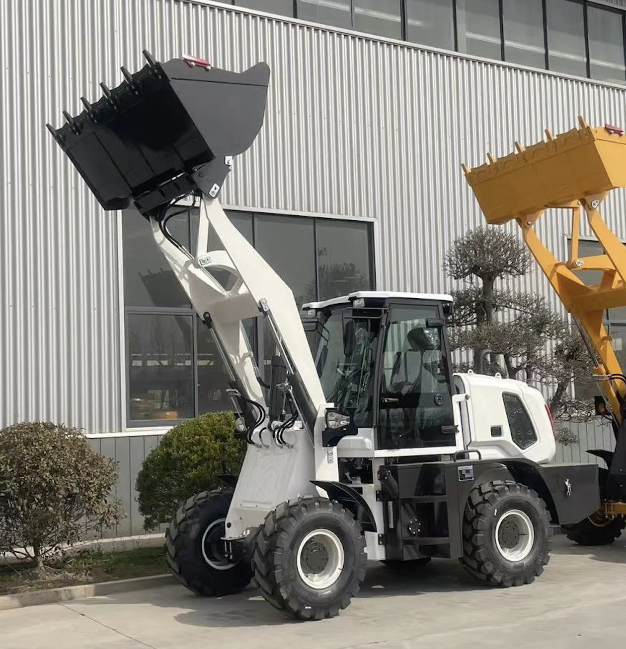 Multifunctional Mini Loader Small 4x4 Articulated Hydraulic Joystick Wheel Loader Snow blade Front End Loaders