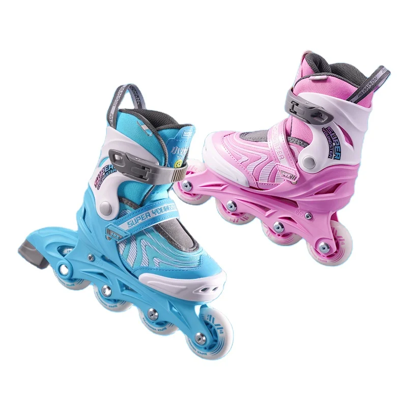 Hot Sale Full Flash PU Wheels Skate Inline Fixed Sizes Inline Skates Kids Roller Skates For Children