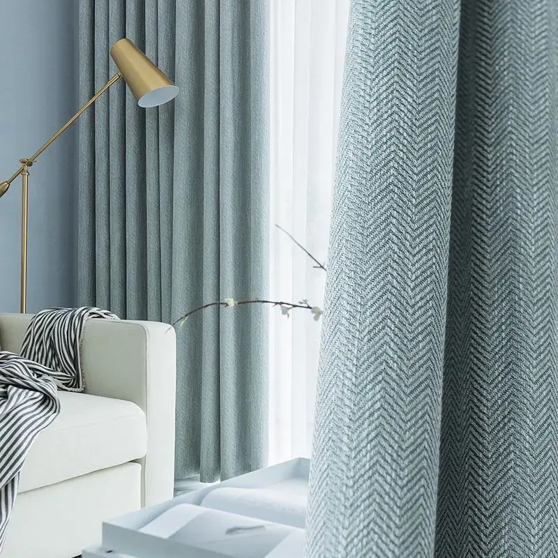 Innermor Curtains Nordic simple modern bedroom living room high-end atmosphere new fresh high shading