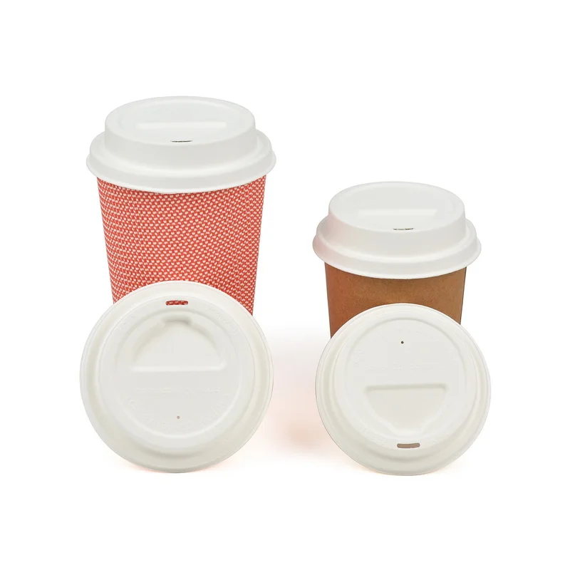 Eco friendly biodegradable compostable disposable 360ml 480ml 8 12 16oz sugarcane bagasse pulp plant water coffee paper cup lid