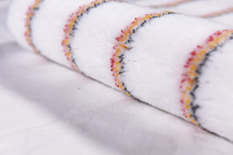 Nylon  Red Yellow Black stripe White bottom Rolling brush  flannelette Fabric Woven paint brush cloth