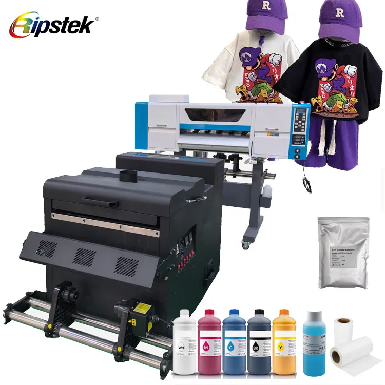 China factory  24inch Dtf T-shirt Printing Machine 2/4 Heads I3200 Impresora Dtf Printer 60cm With Shaker oven