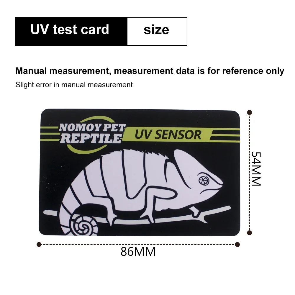 UVB Tester Reptile UVA Fluorescent Lamp Tester Card Reptile Lamp UV Sensor 10 Seconds Quick Test Meter Pet Supplies
