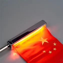 General purpose chrome plated bracket antenna type led flag suitable For Honda Gold Wing gl1800 BMW Harley Gliding Yamaha Indian