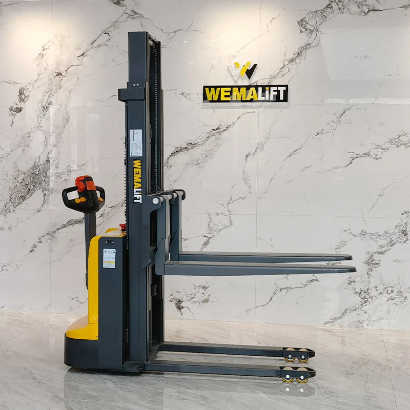 CDDE 1500kg full electric stacker 85AH battery walkie model forklift electric pallet stacker