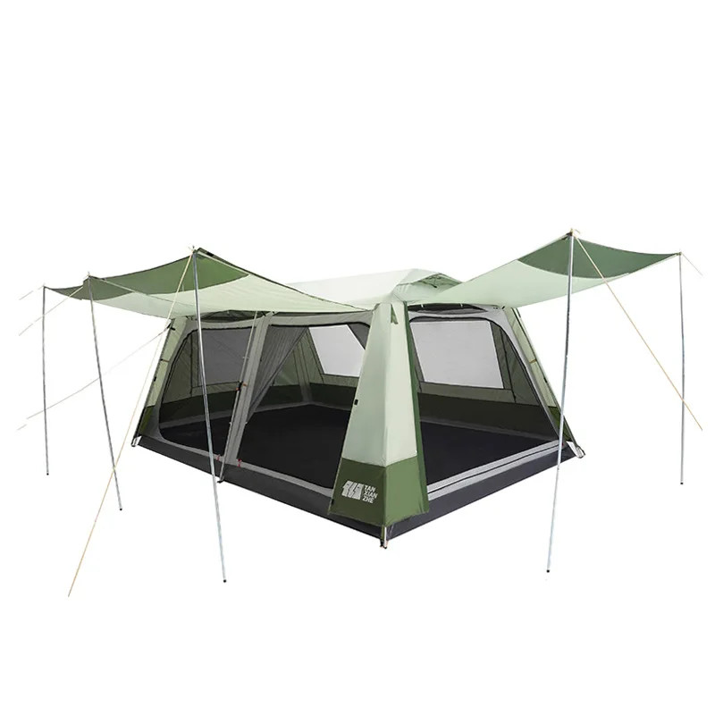 Top The Camel Outdoor New Big Space Camping Outing Two Bedroom Tent Ultra-large Hight Quality Waterproof Camping Tent