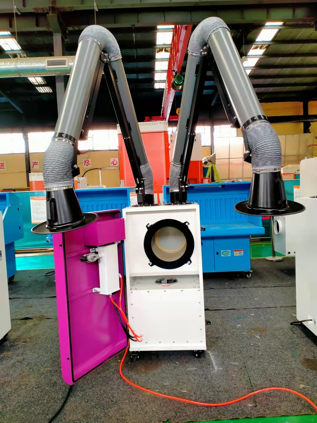 Wholesale drill dust catcher stone dust collector machine for sale with double arms