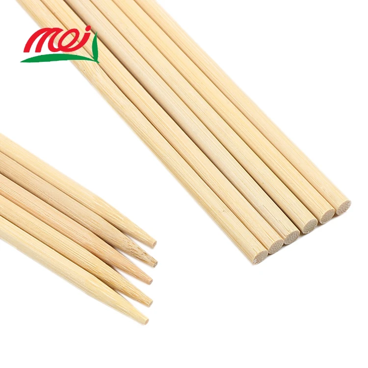 Outdoor Round Pointed Shape Corn Dog Bbq Bamboo Sticks