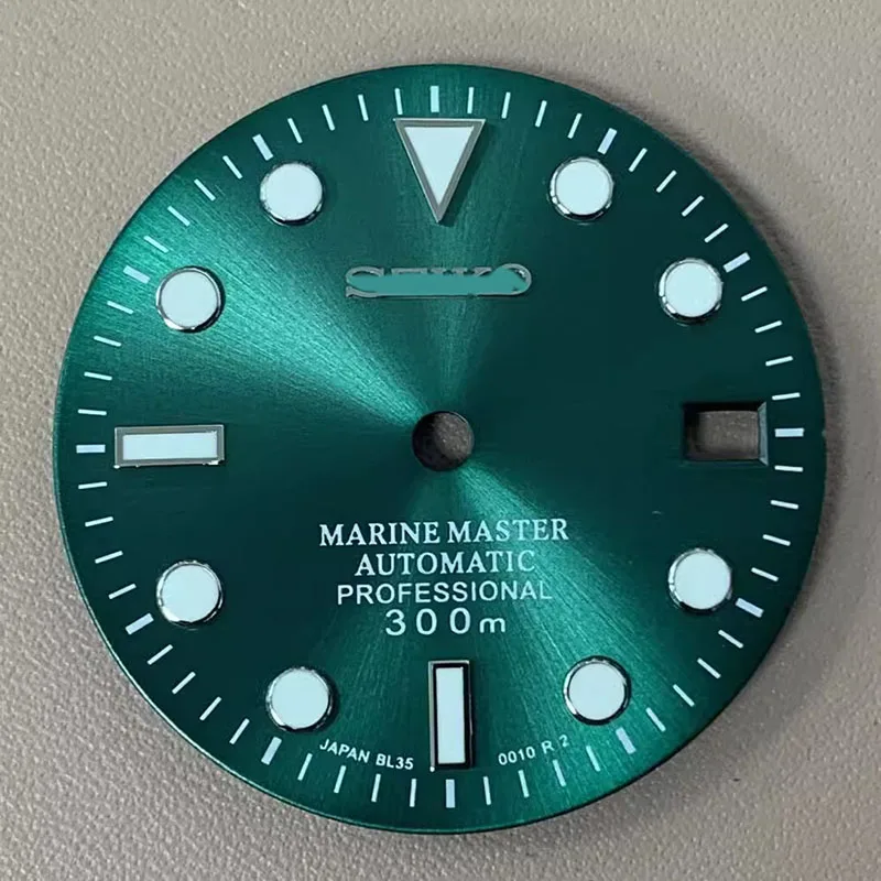 29mm Sun Pattern Lettering  Watch dial with without calendar  bright accessories suitable for NH35 movement