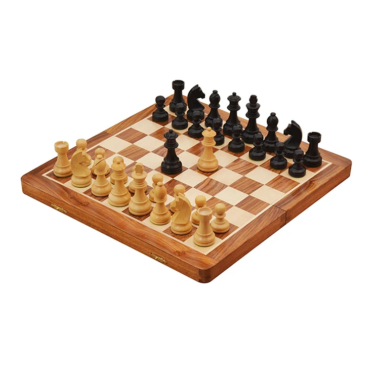 
Hot Selling Tunisian Luxury Ebony/Walnut/Olive Wood Foldable Chess Board Games Sets 