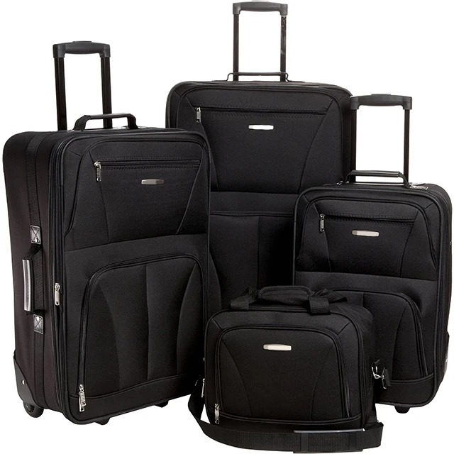 Custom Logo Luxury Men Bag Outdoor Travel Carry-Ons Fabric Trolley Classic Zipper  Suitcase Luggage Case Travel Bags Sets