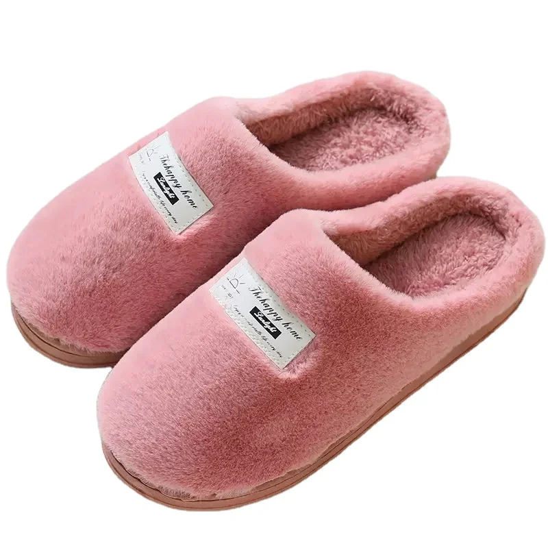 Plush Fur Furry House Shoes Slippers Home Fur Upper Slippers Unisex Bedroom Slippers