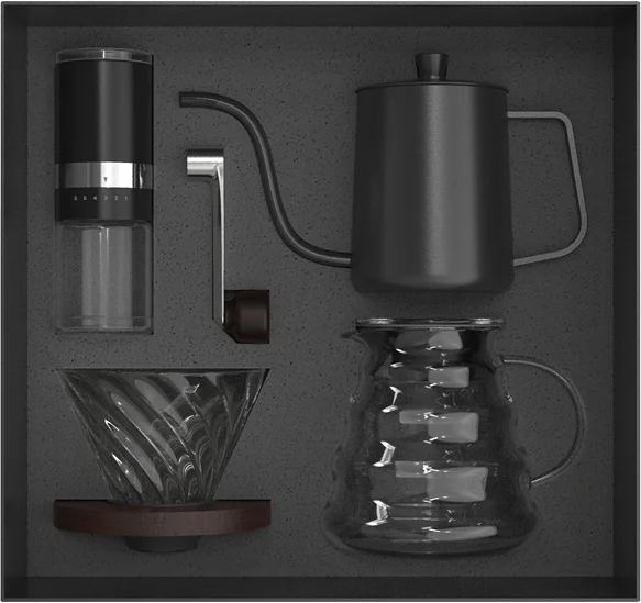 Coffee Tools Arabic Style 4pcs Coffee Set Accessories Grinder Barista Tools Portable Pour over Coffee Gift Set