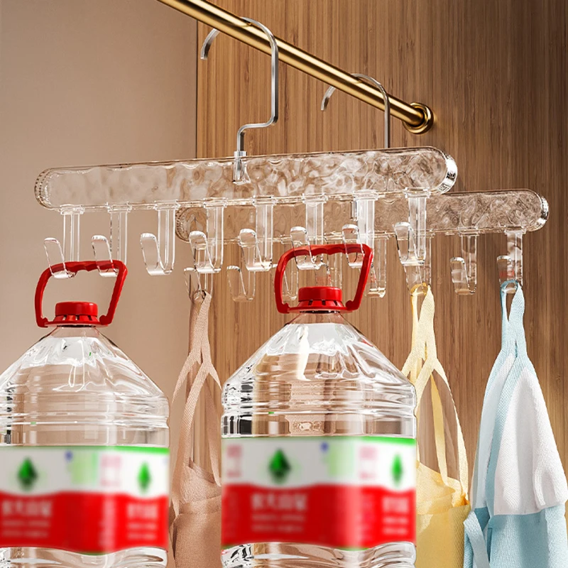 Multifunctional Non Slip Non Trace Light Luxury Plastic Hanger 360 Degree Rotary Clothing Slip Dressbaseball Cap Bra Storage