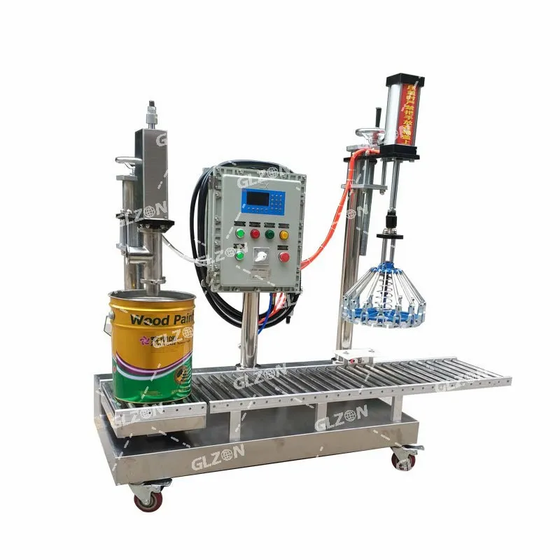 30L Electric Jerry Oil Bottle Filling Plastic PET Material Water Liquid Gas Milk Food Beverage Chemicals New Condition PLC Pump