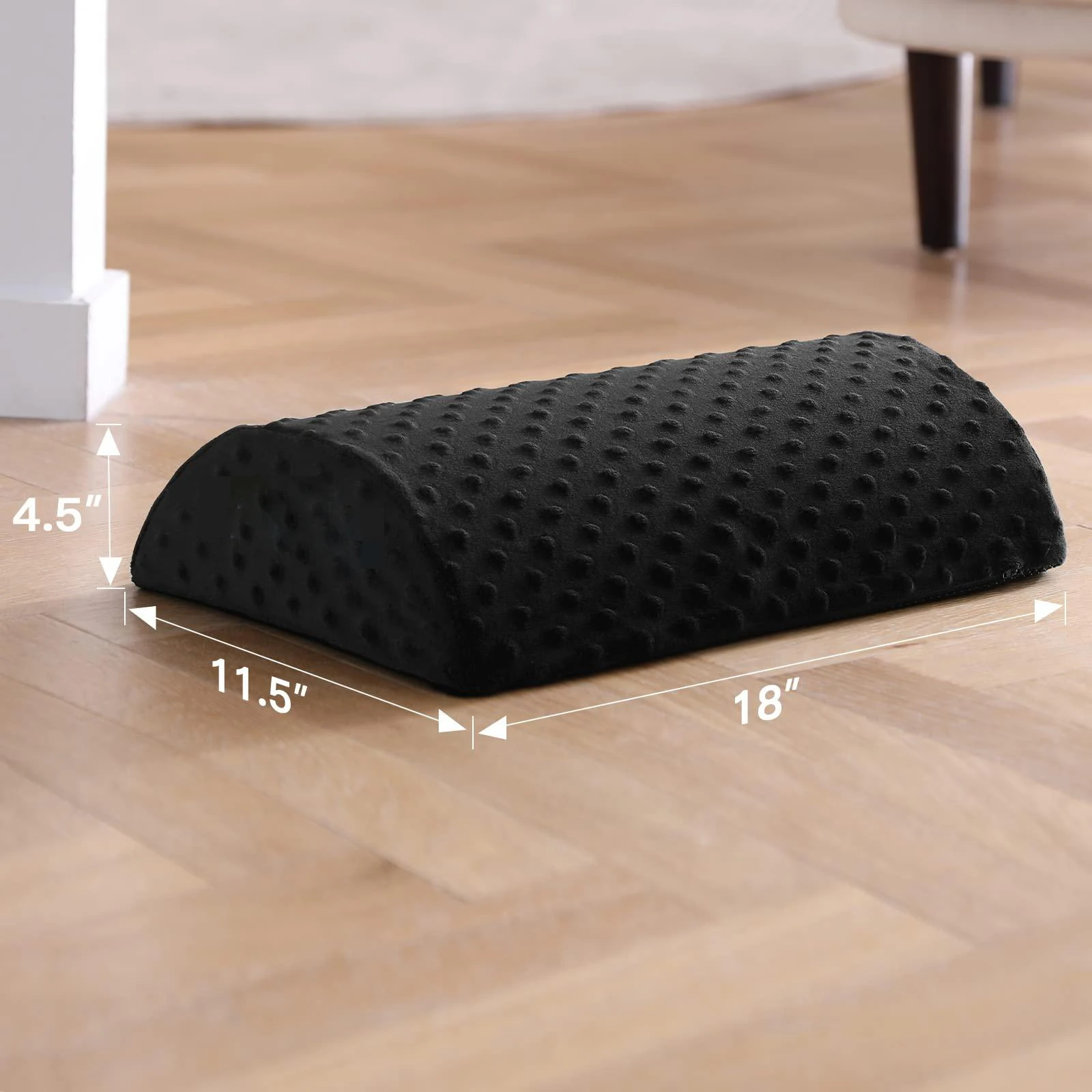 Anyu Home Office Half Moon Foot Rest Cushion Under Desk Footrest pillow for Foot Pain Relief