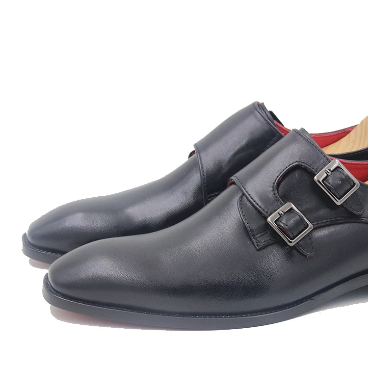 Popular Classic Italian design Leather men shoes Office Business Wedding dress shoes Lace up Buckle strap Oxford shoes for Men