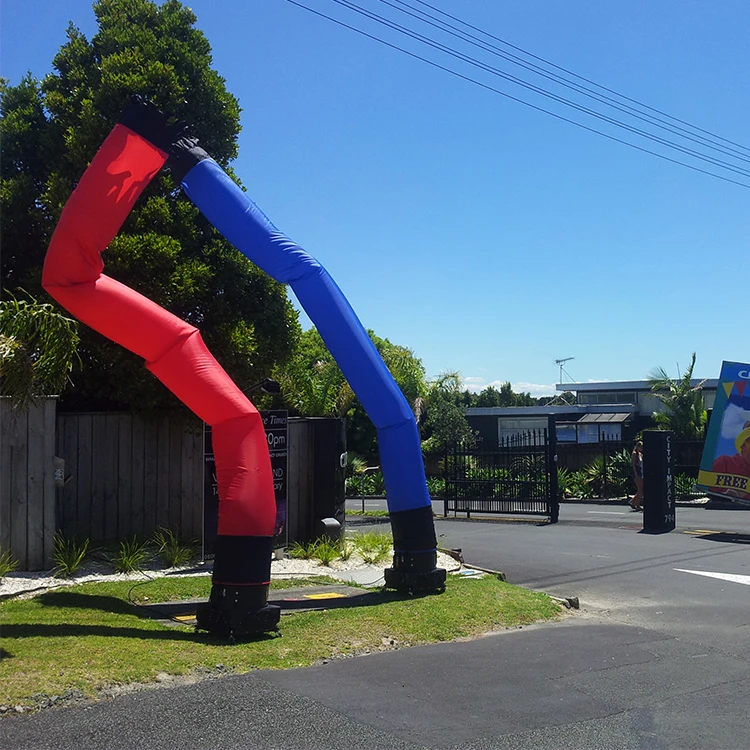 6m 8m Tall Attractive Inflatable air sky dancer with blower for advertising