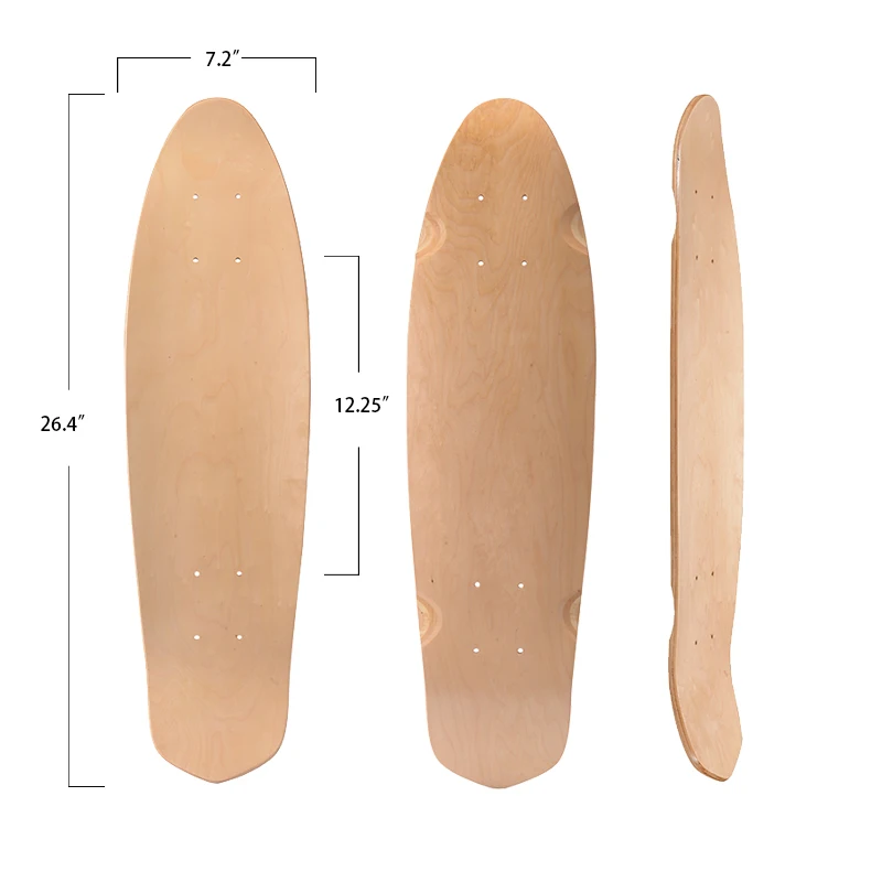 OEM Any Sizes Skate Board Fish Shape Skateboard Tablas De Surfskate