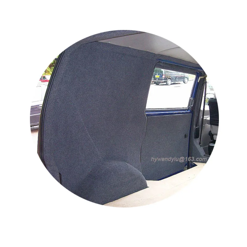 Motorhome camper bus interior velour fabric in grey