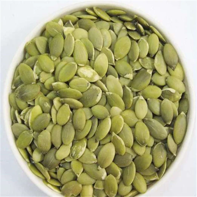 Wholesale Certified Organic Pumpkin Seeds Inner Mongolia Shine Skin Pumpkin Kernels Use for Nut or Bakery Light Green