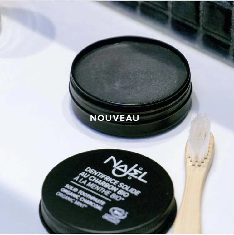 NAJEL France Solid Toothpaste with Organic Charcoal & Mint Fresh Breath 100% Natural Ingredients 2023 New Products