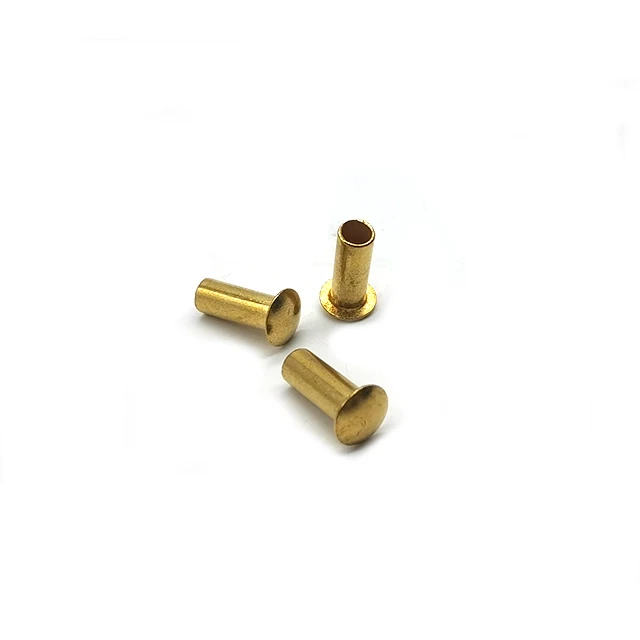 Custom CNC Turning Part Pan Head Brass Tubular Rivets