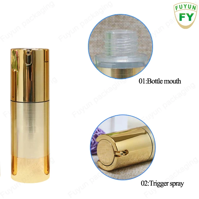 Fuyun Plastic Pet Bottle Wholesale Luxury Cosmetic Spray Vacuum Airless Serum Pump Lotion Bottle 30ml Frosted Plastic Bottle