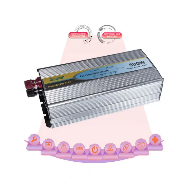 Portable Inverter Aluminum Alloy Shell Battery Inverter 6000W Dc To Ac Power_Inverter_3000W USB Port QC 3.0 For Sale