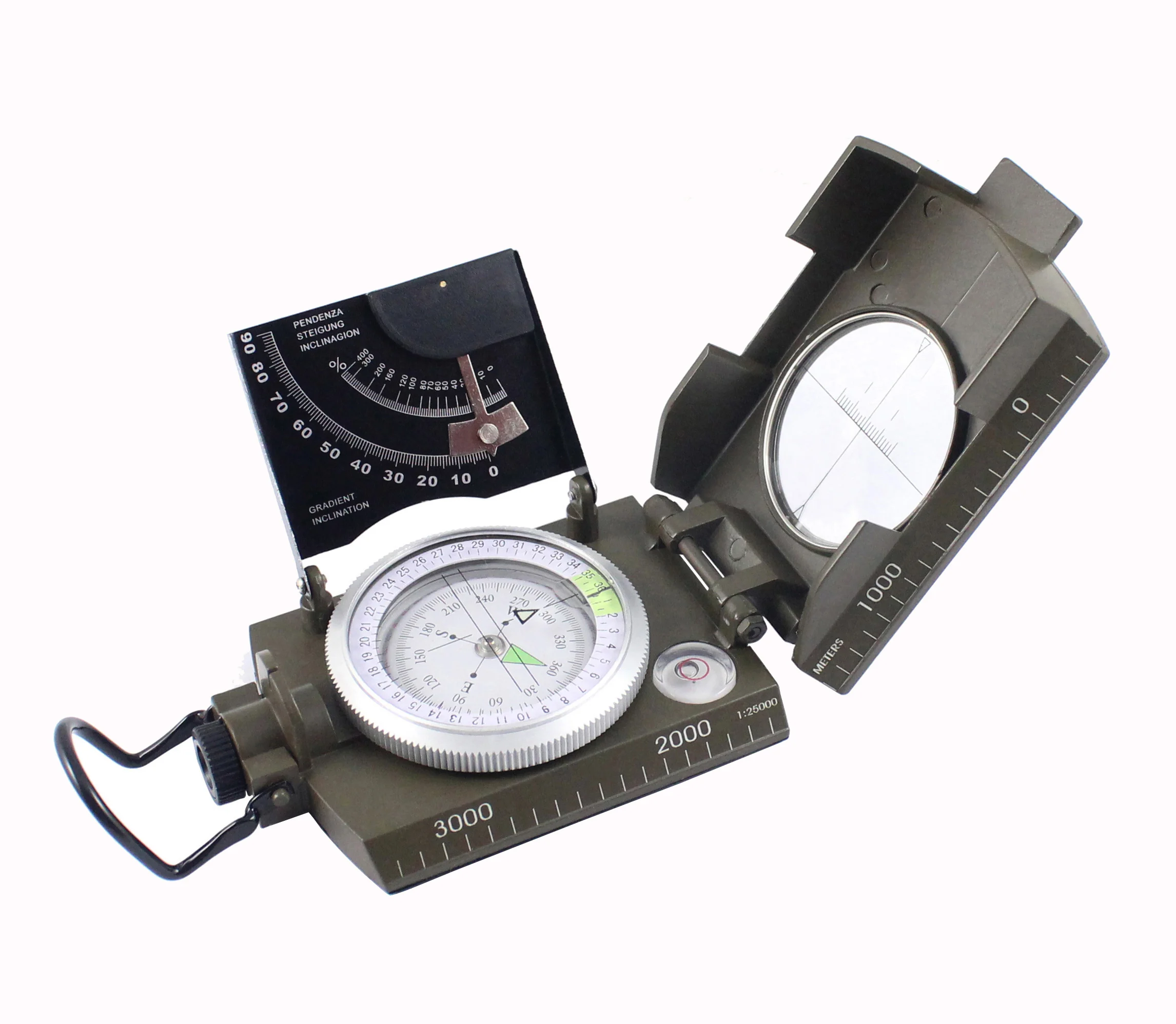 
Green Color Multifunctional Sling Military Compass  (62334310264)