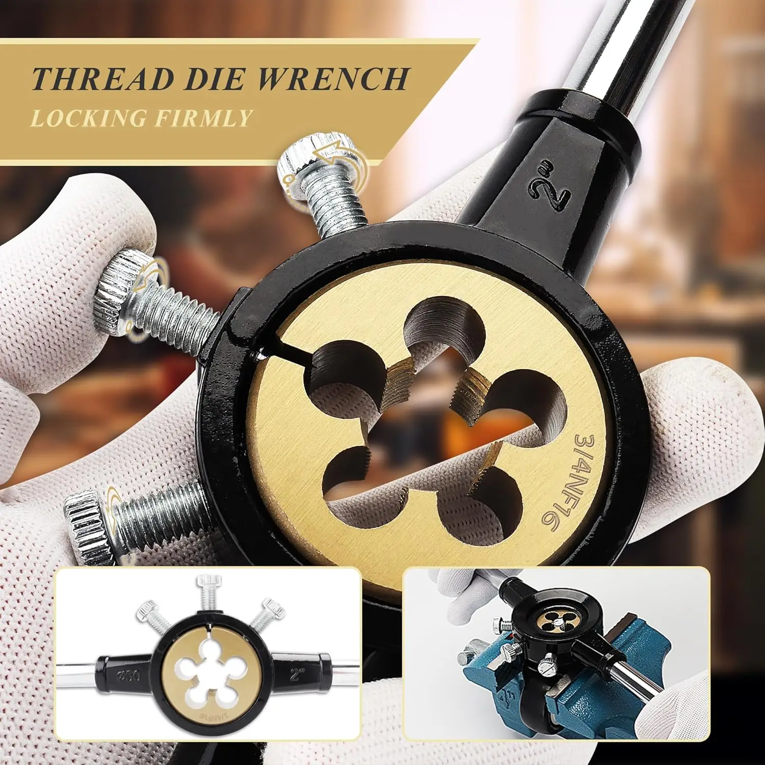 Tap and Die Set (45-Pieces), for Repairing and Creating Internal and External Thread Standard Coarse Fine