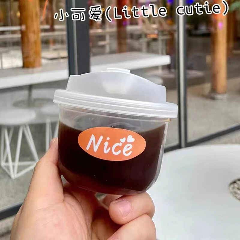 8oz 260ml U shape Plastic Cup Milkshake Smoothie Cups Small Cold Coffee Cups