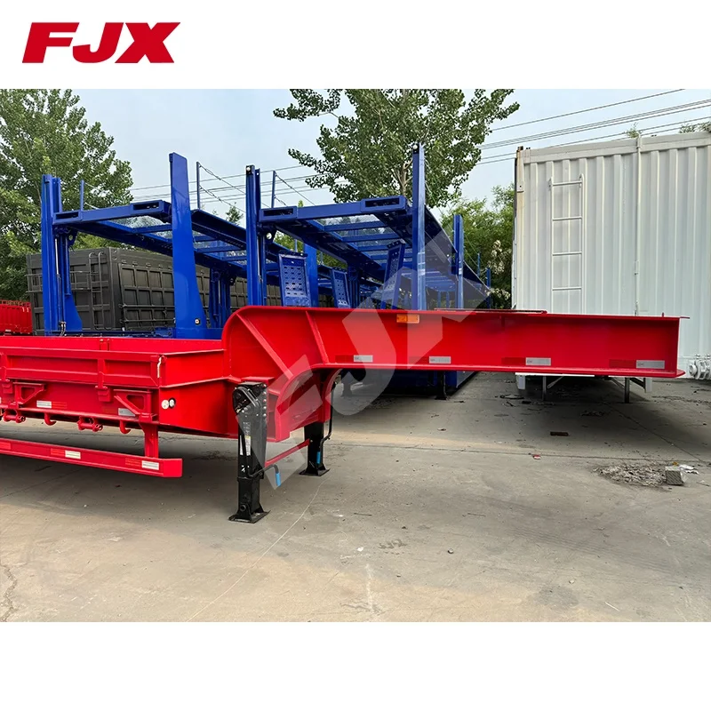 3 Axles 60 Tons 80 Tons Low body Trailer with Gooseneck Lowbed Trailer Low Flatbed Semi Trailer for Sale