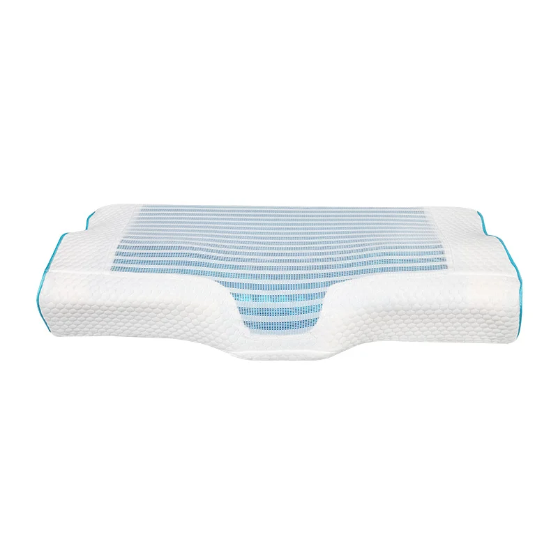 quality sleep cool ventilated gel memory foam orthopedic cervical pillow, cooling memory foam pillow vertebra supportive pillow