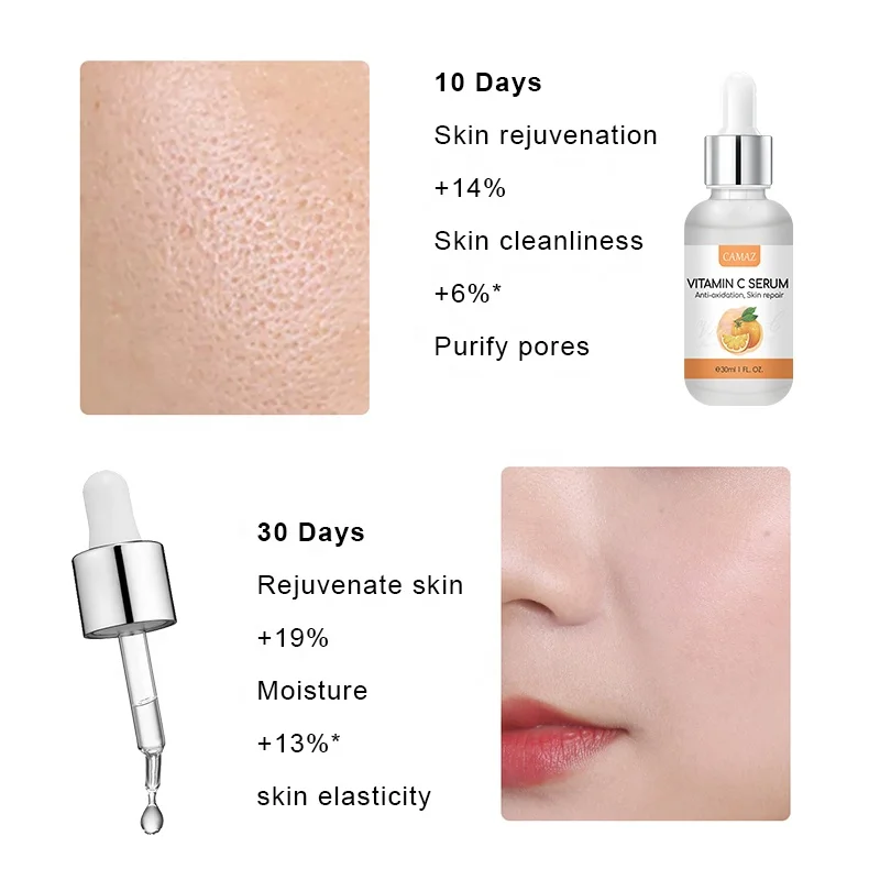 CAMAZ Factory Directly  Pure VC Serum For Face Glow Serum Removes Dark Spot Acne, Anti-aging Oxidant Serums For Woman