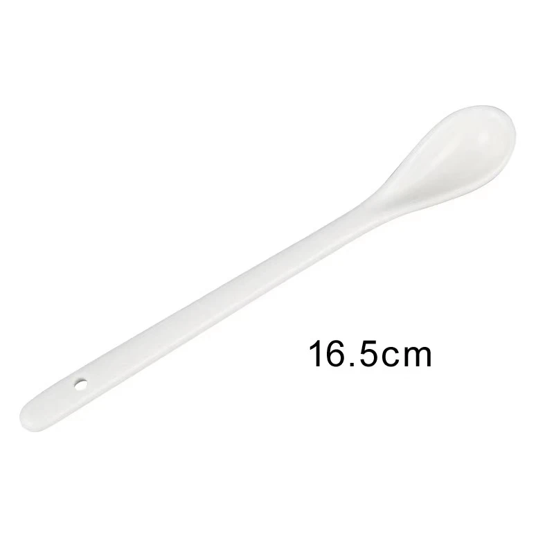 Porcelain Coffee Mixing Spoon Bone China Small Spoon Kitchen Tool Ceramic Mini Salt Spoon