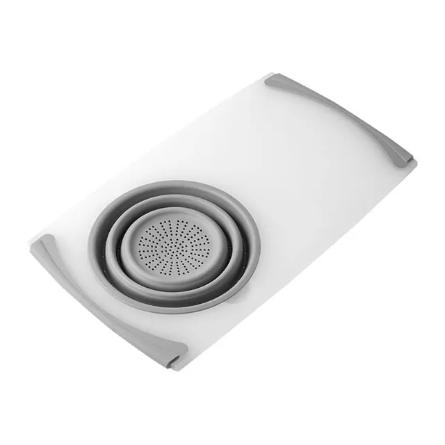 Multi-function Kitchen Vegetable Folding Chopping Board Removable Draining Basket Tray Foldable Cutting Board